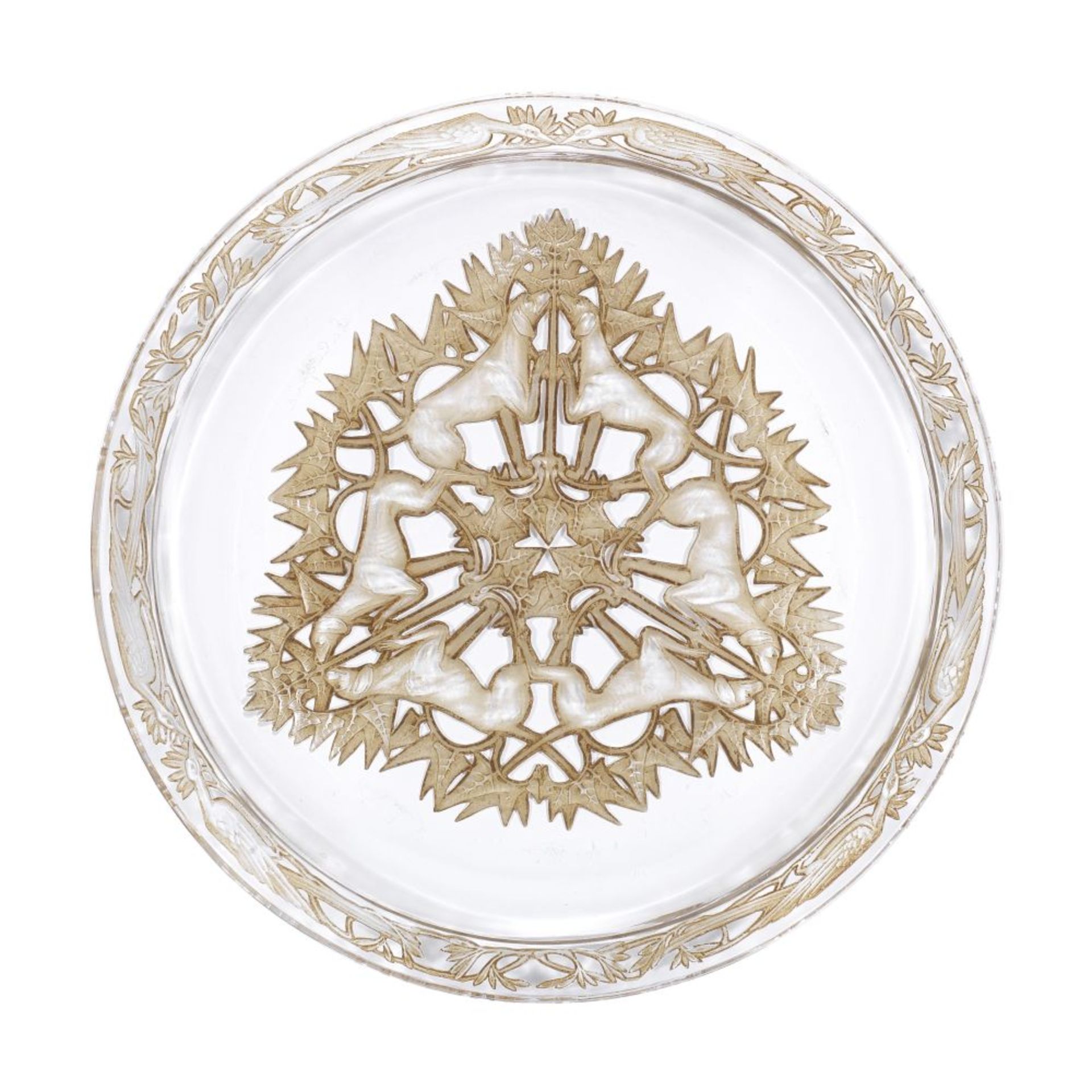 Ren&#233; Lalique 'Chasse - Chiens' plate, designed 1914