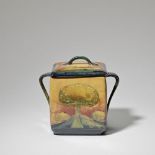 William Moorcroft 'Eventide' biscuit barrel, model no. 68, circa 1922