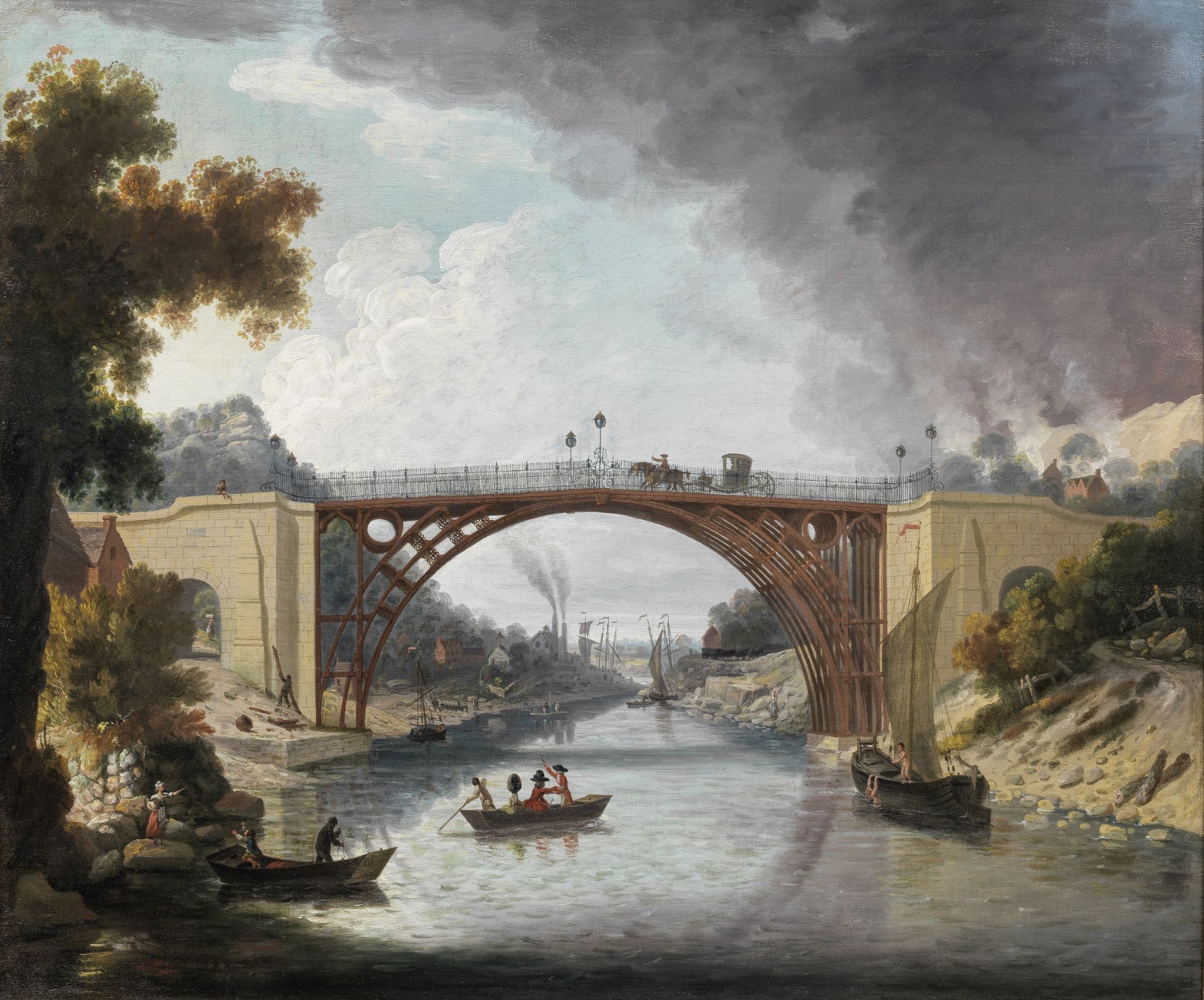 William Williams (Norwich 1727-1797 Bristol) The Iron bridge at Colebrookdale