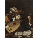 Attributed to Claude Vignon (Tours 1593-1670 Paris) A lute player