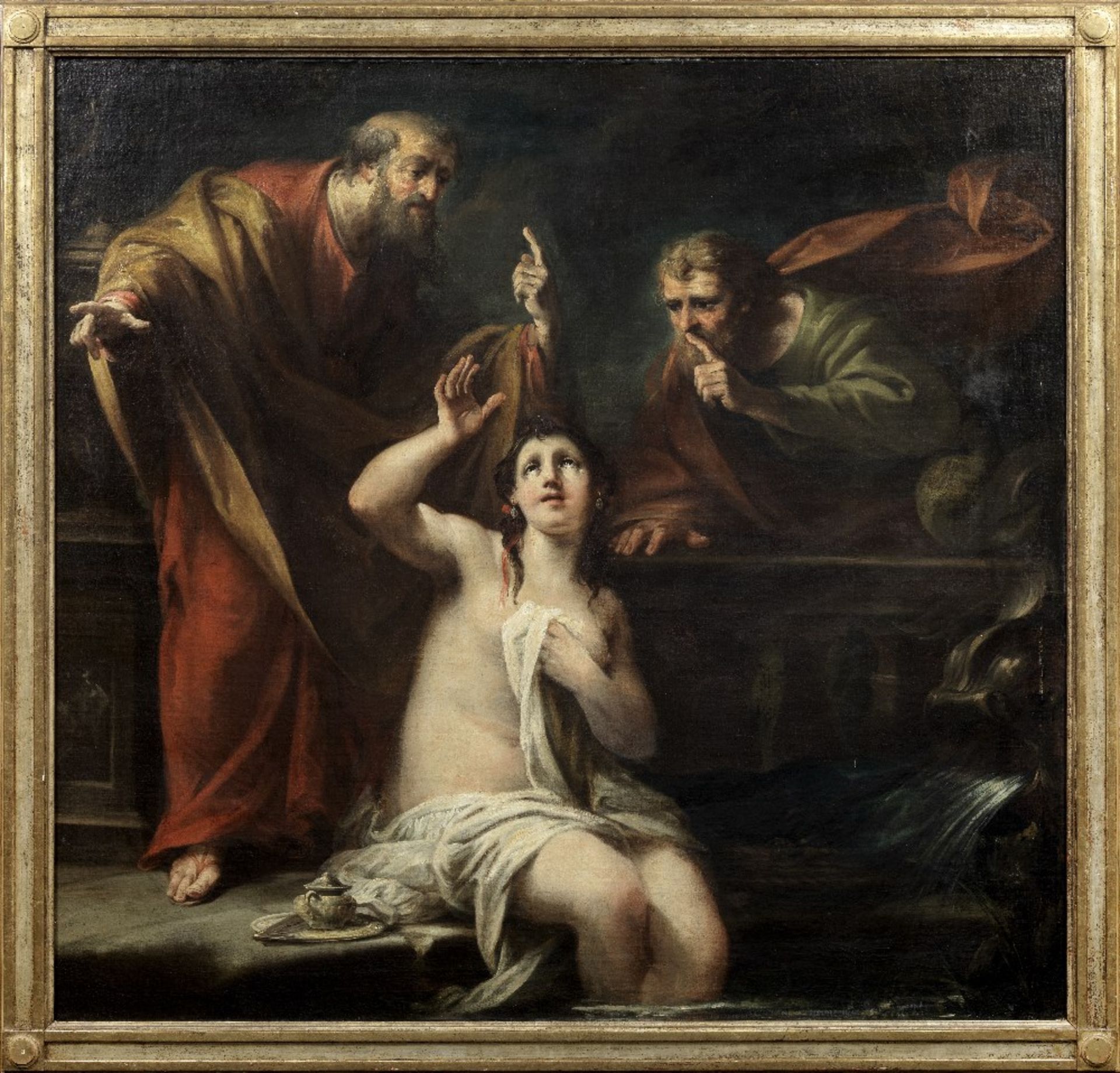 Attributed to Antonio Bellucci (Pieve di Soligo 1654-1726) Susannah and the Elders - Image 2 of 3