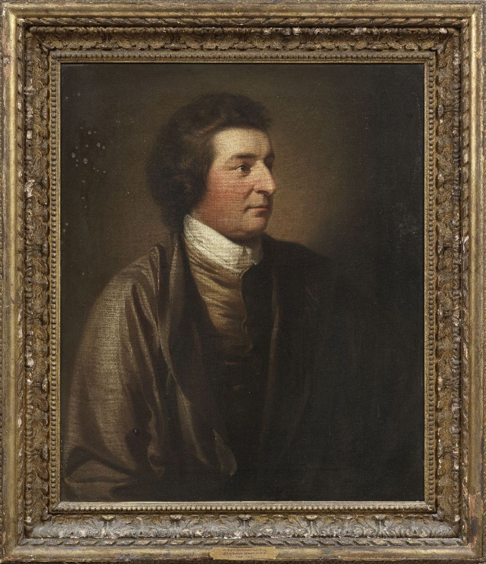 Benjamin West (Pennsylvania 1738-1820 London) Portrait of Joshua Iremonger, half-length, in a bro... - Image 2 of 3