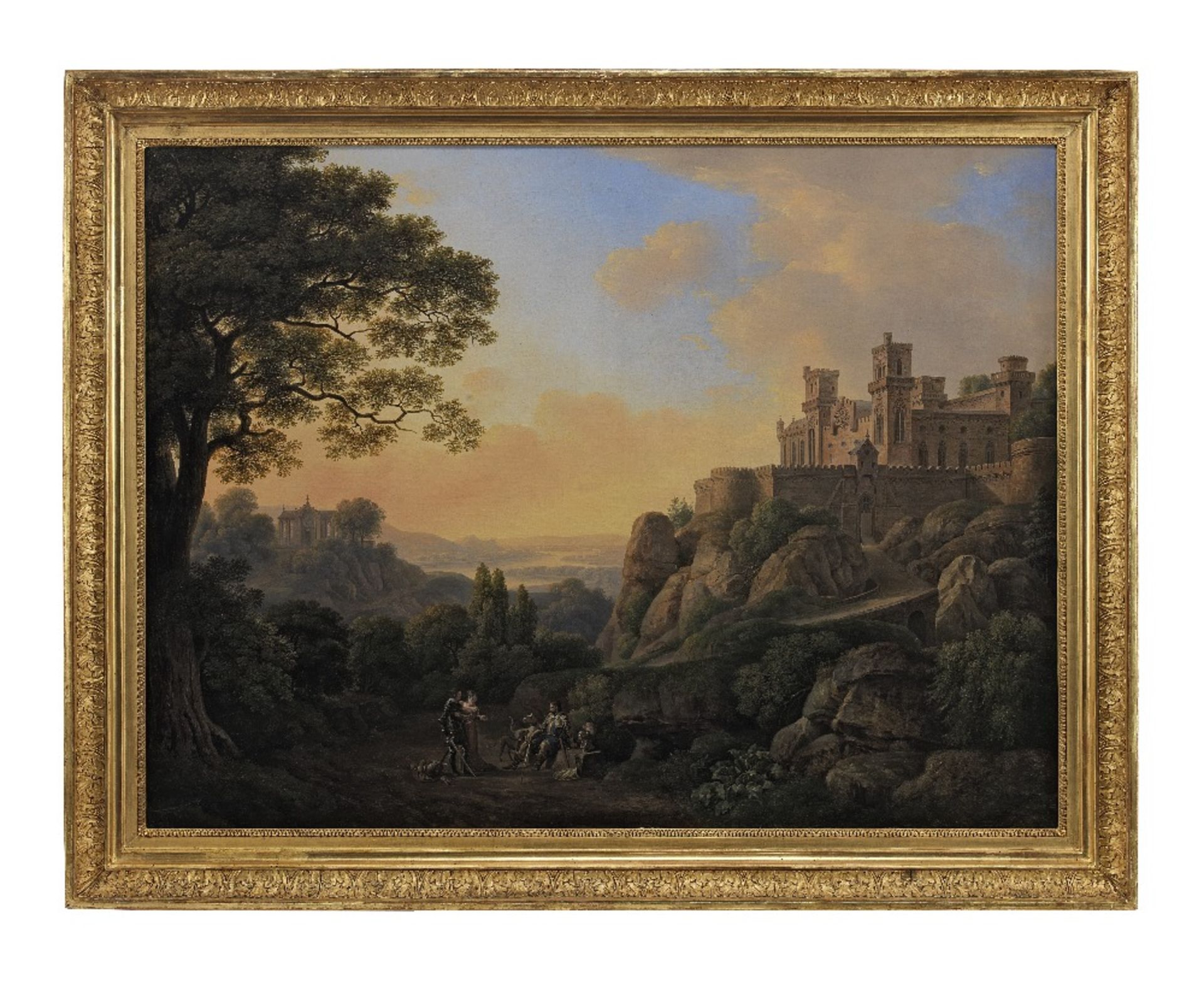 Johann Nepomuk Sch&#246;dlberger (Vienna 1779-1853) An Arcadian landscape with a fortress, and An... - Image 3 of 4