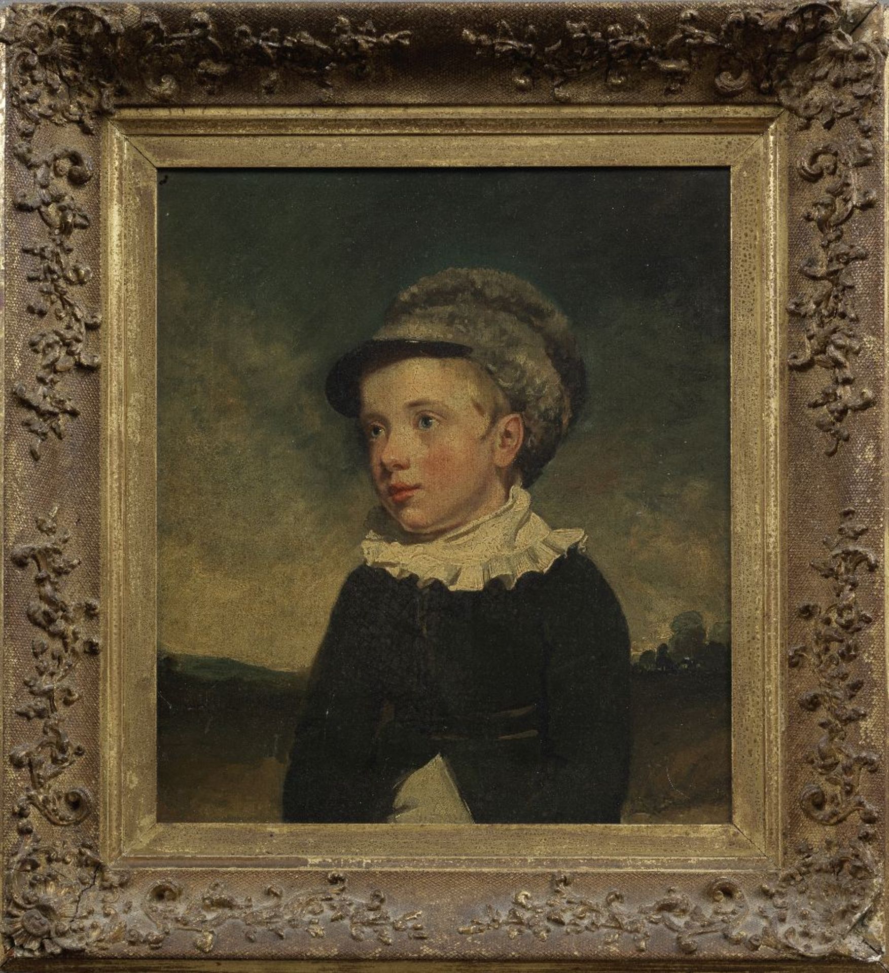 Swiss School, early 19th Century Portrait of a young boy in a landscape - Bild 2 aus 3