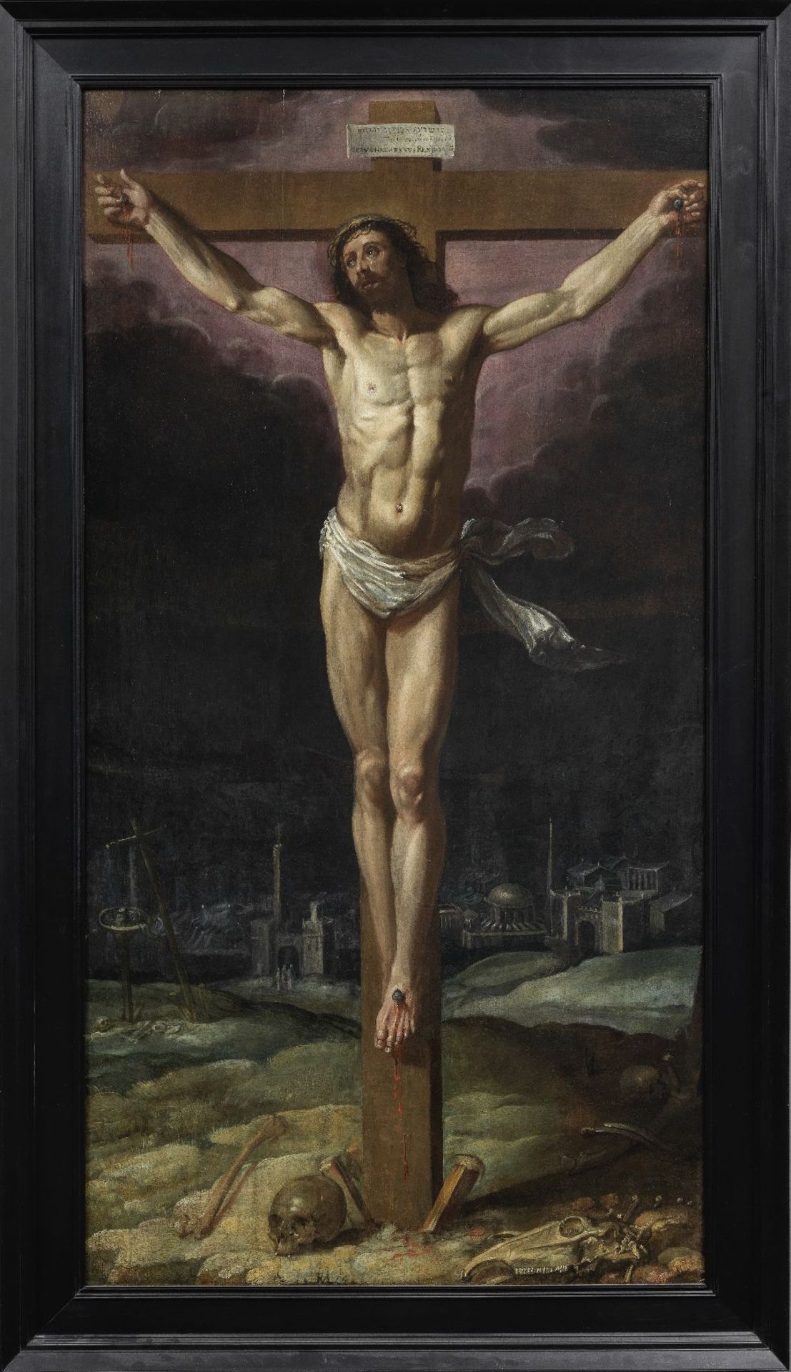 Monogrammist F. M. (active North Netherlands, 17th Century) The Crucifixion - Image 2 of 3