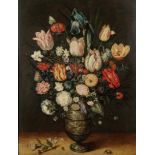 Studio of Jan Brueghel the Younger (Antwerp 1601-1678) An iris, tulips, narcissi, roses and other...