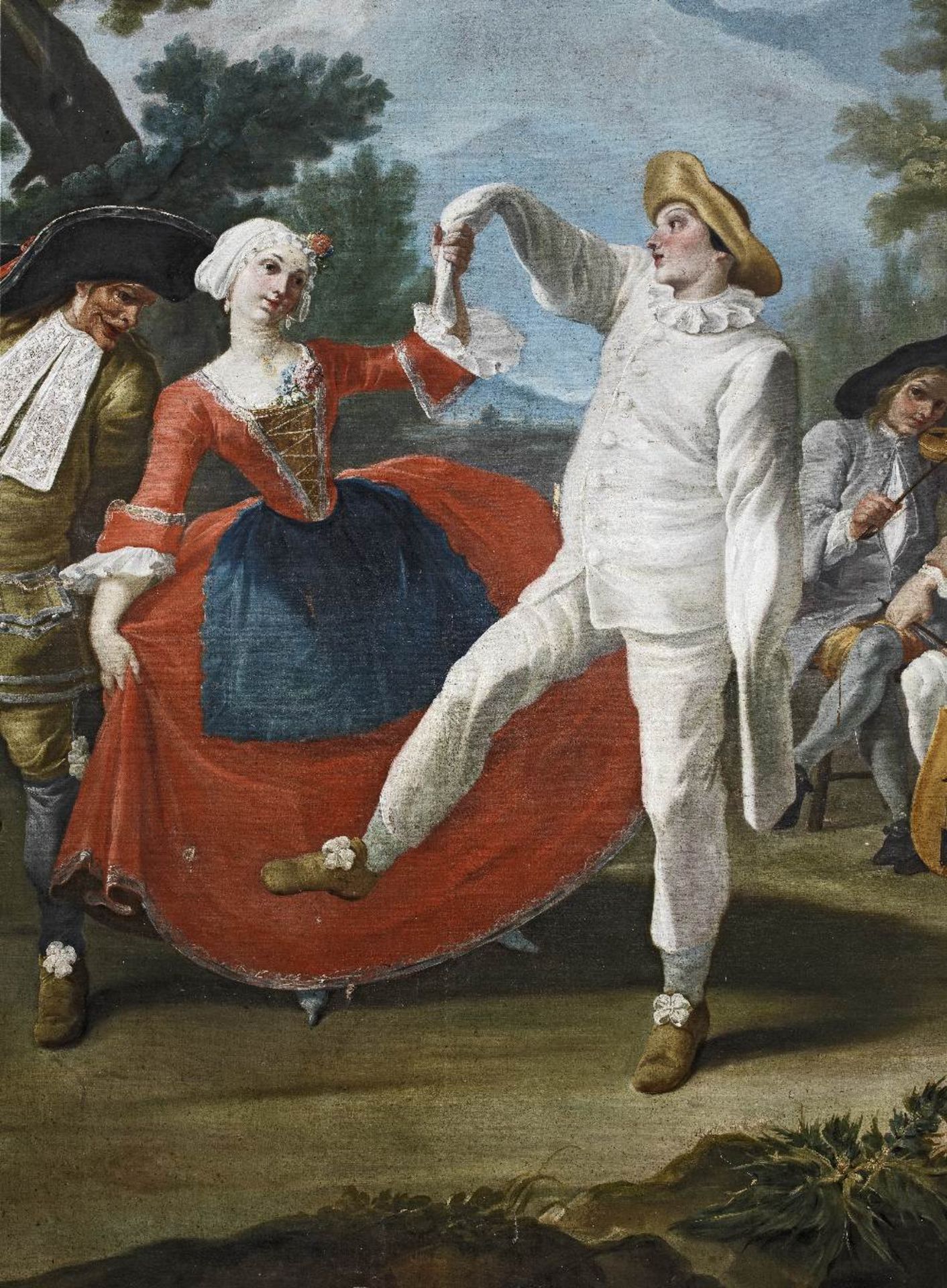 Attributed to Filippo Falciatore (Naples 1718-1768) Figures from the Commedia dell'arte dancing - Bild 7 aus 8