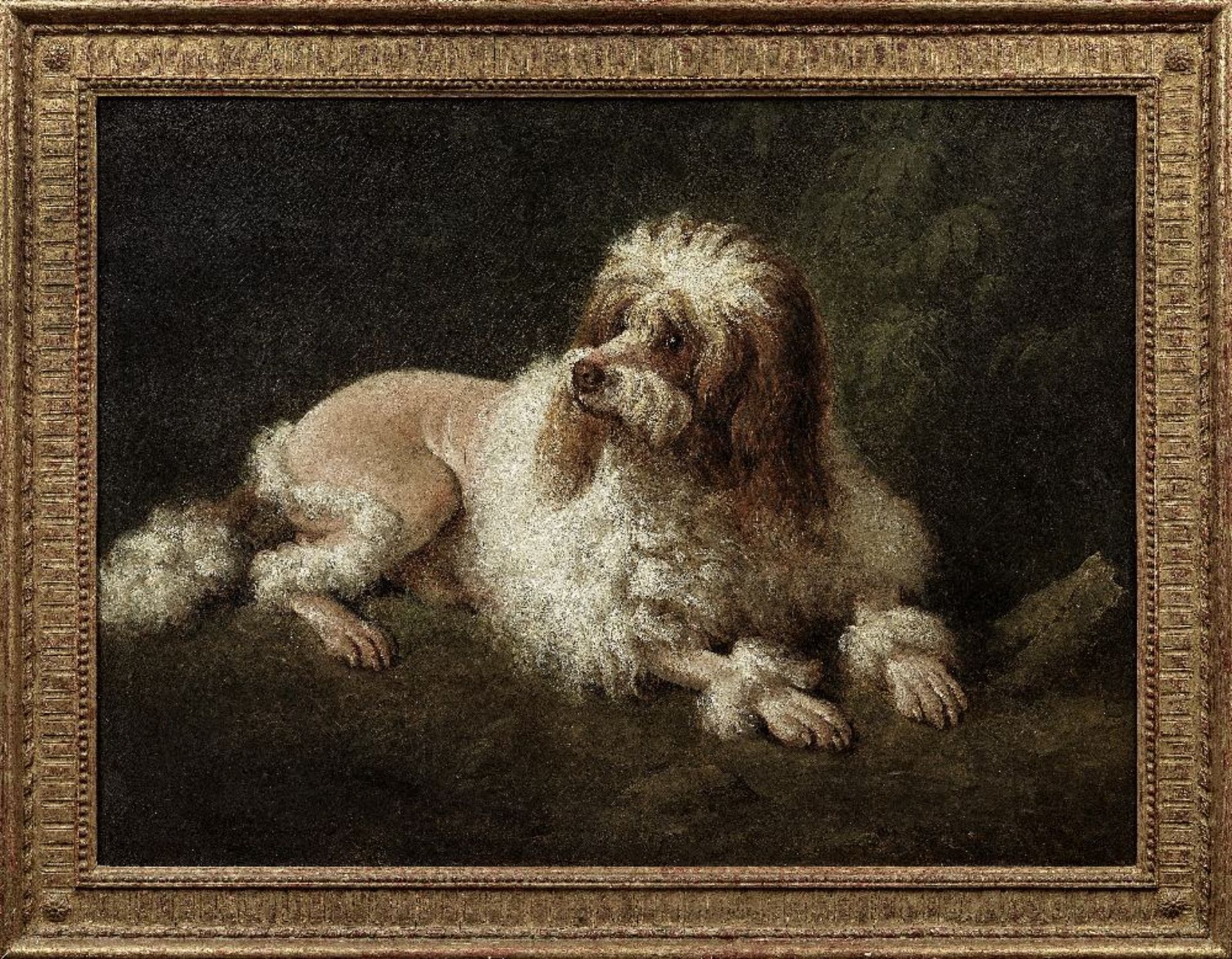 Abraham Teerlink (Dordrecht 1776-1857 Rome) A poodle in a landscape - Image 2 of 3