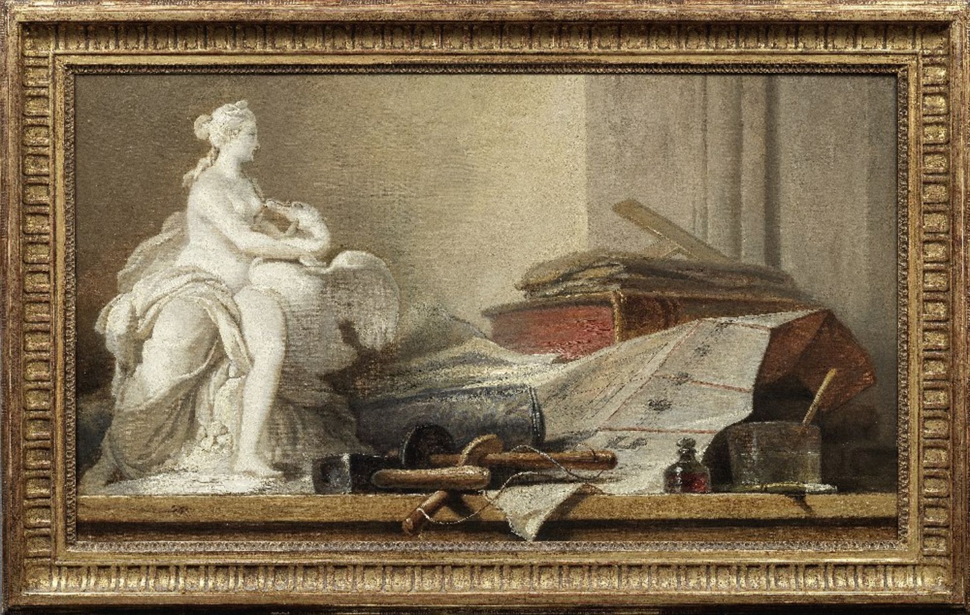 Thomas Germain Joseph Duvivier (Paris 1735-1814) An allegory of sculpture and architecture - Image 2 of 3