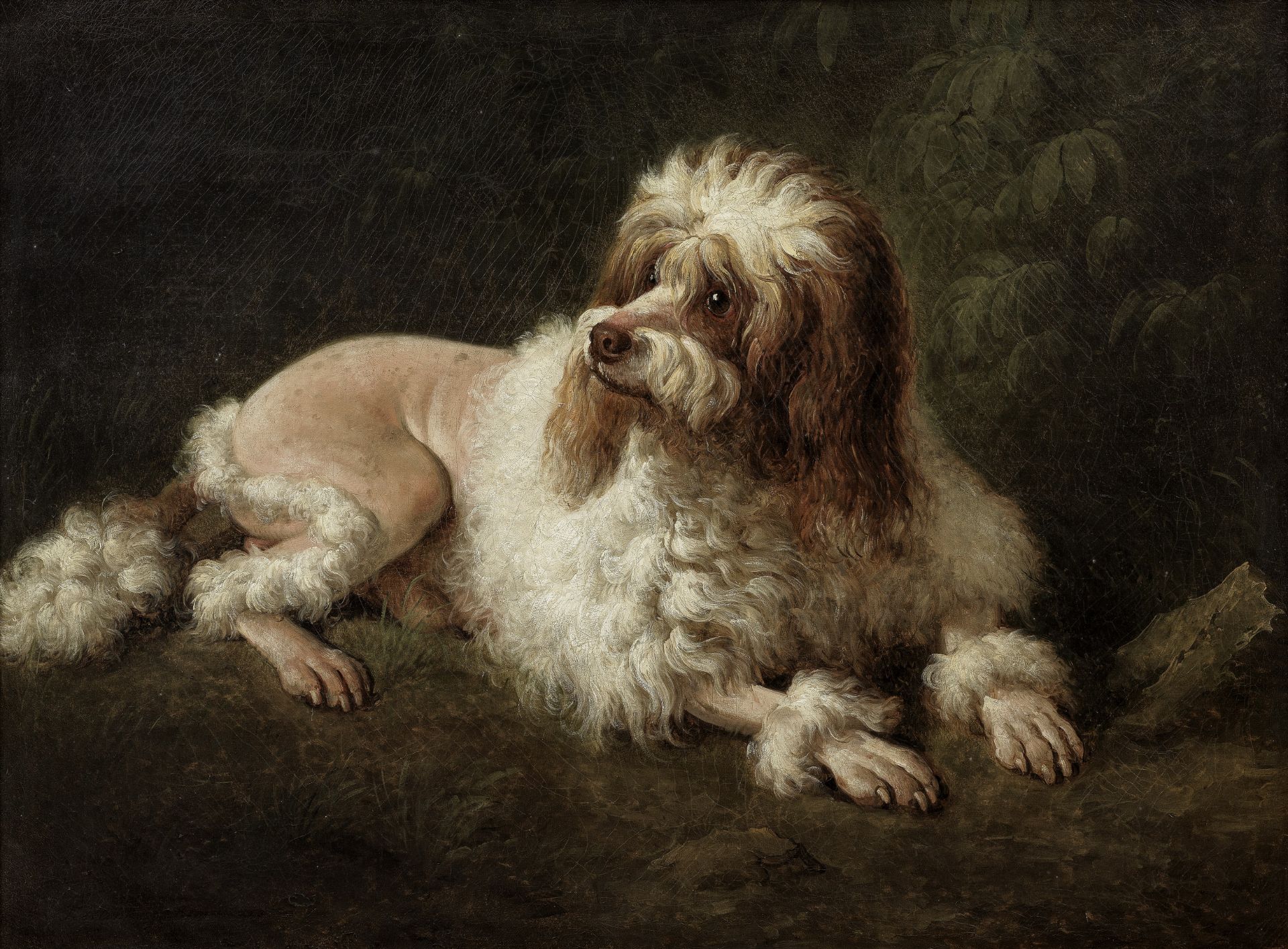 Abraham Teerlink (Dordrecht 1776-1857 Rome) A poodle in a landscape