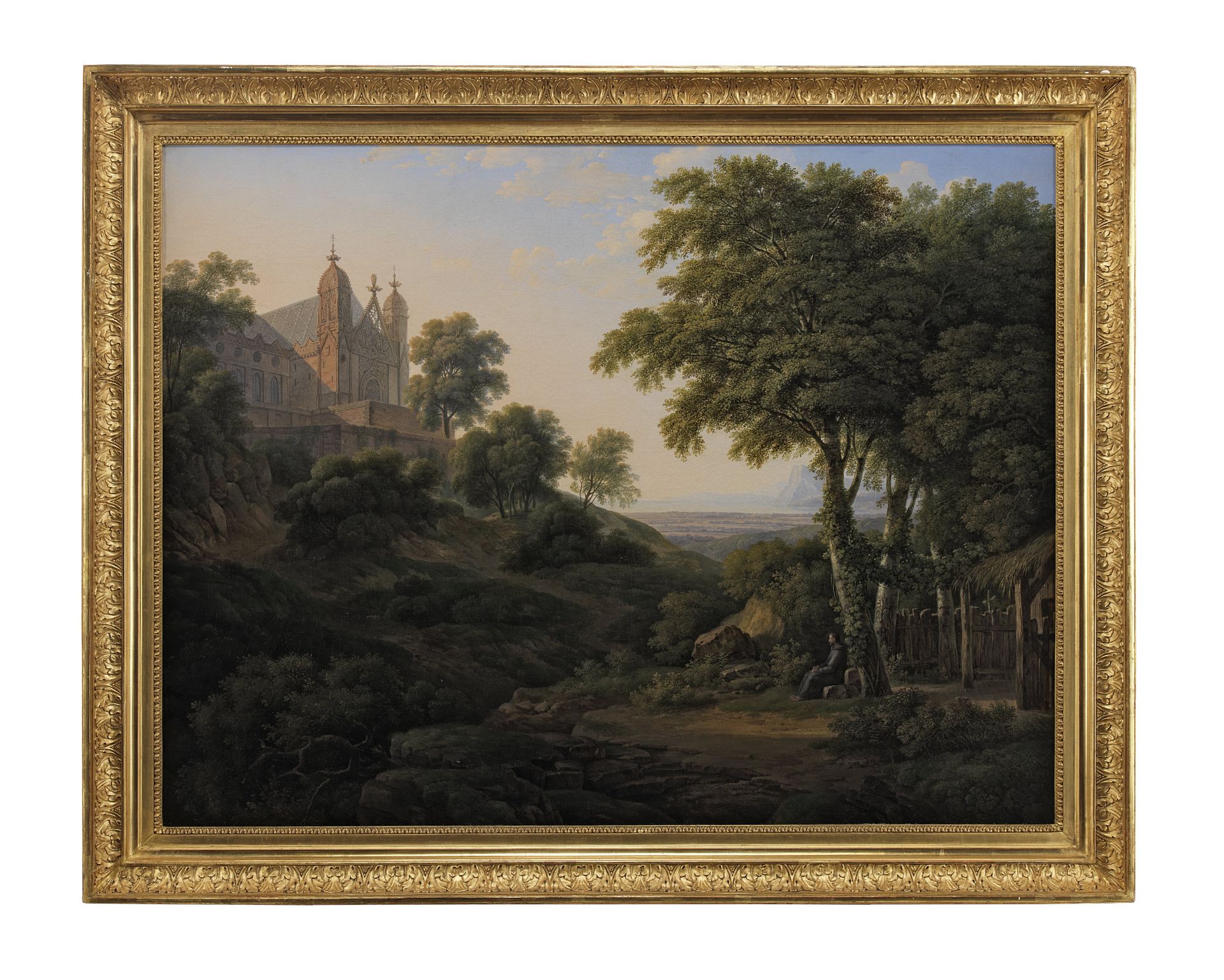 Johann Nepomuk Sch&#246;dlberger (Vienna 1779-1853) An Arcadian landscape with a fortress, and An...