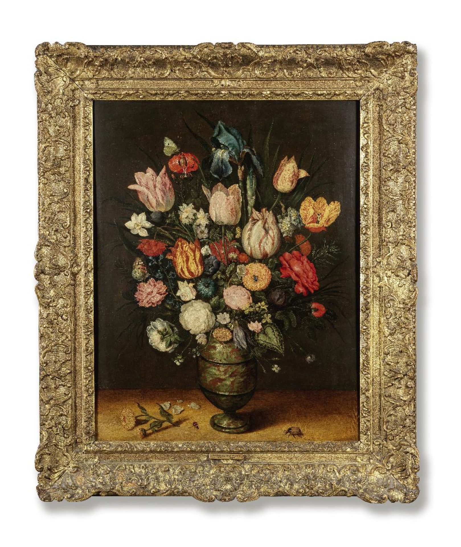 Studio of Jan Brueghel the Younger (Antwerp 1601-1678) An iris, tulips, narcissi, roses and other... - Image 3 of 3