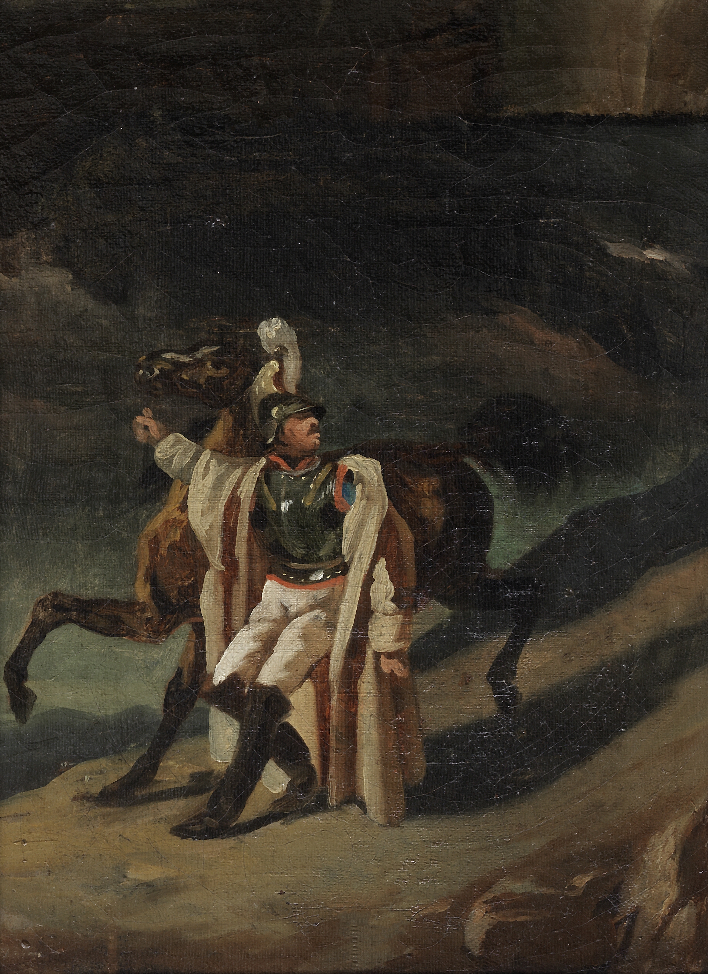 Th&#233;odore G&#233;ricault (Rouen 1791-1824 Paris) A study for The wounded Cuirassier