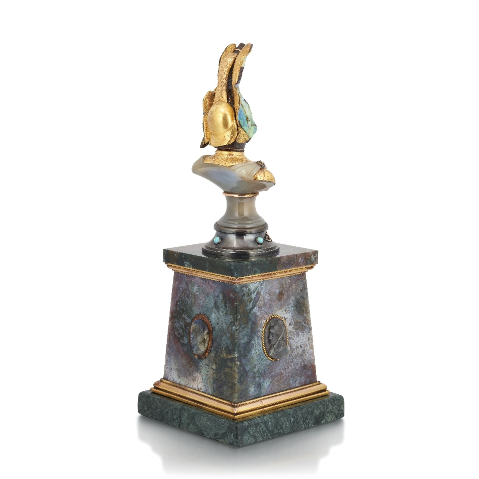 WILHELM SCHMIDT: AN EXCEPTIONAL BOULDER OPAL, GEM-SET AND HARDSTONE BUST, CIRCA 1890 - Image 27 of 32