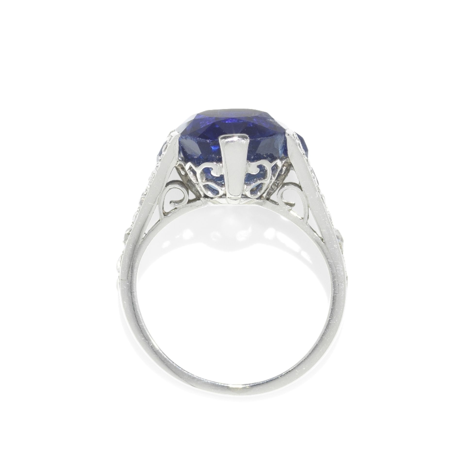 SAPPHIRE AND DIAMOND RING, CIRCA 1930 - Bild 3 aus 4