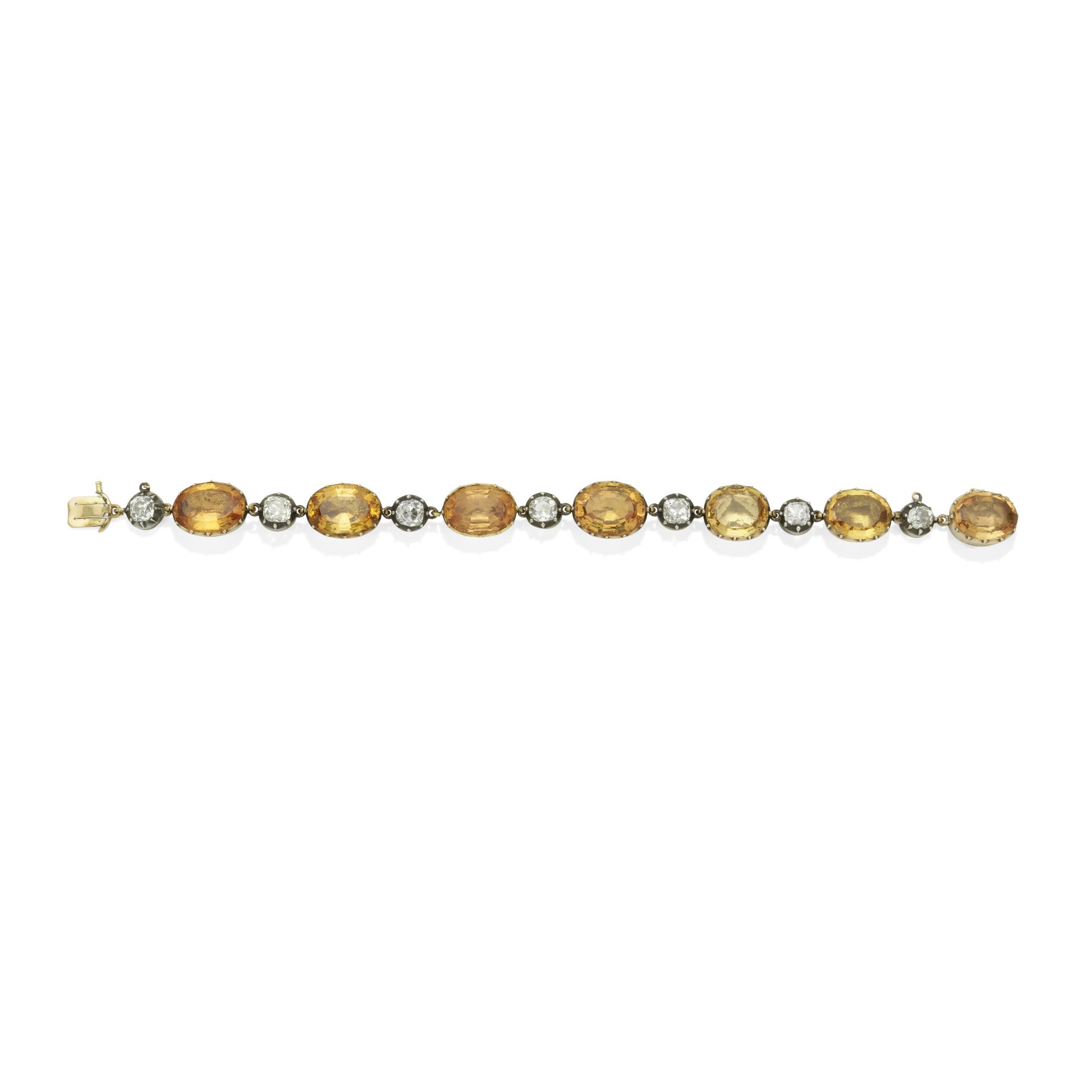 TOPAZ AND DIAMOND BRACELET