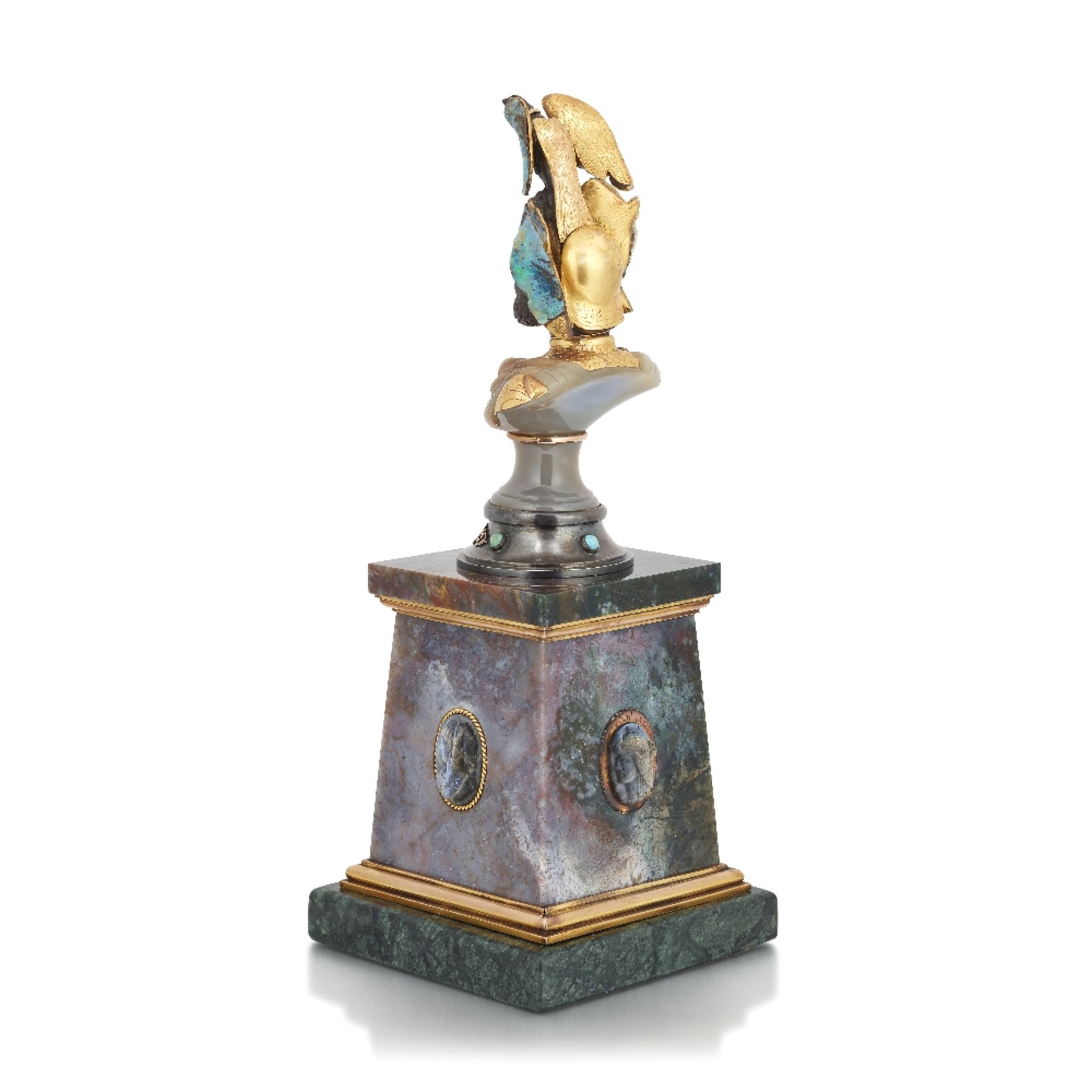 WILHELM SCHMIDT: AN EXCEPTIONAL BOULDER OPAL, GEM-SET AND HARDSTONE BUST, CIRCA 1890 - Image 29 of 32