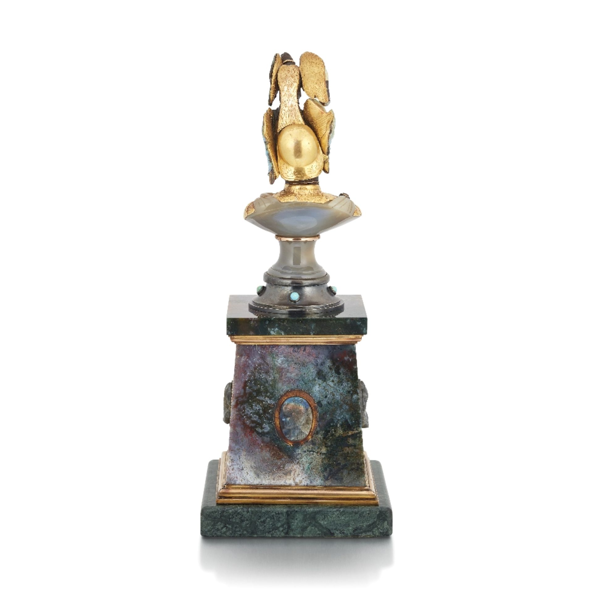 WILHELM SCHMIDT: AN EXCEPTIONAL BOULDER OPAL, GEM-SET AND HARDSTONE BUST, CIRCA 1890 - Bild 28 aus 32