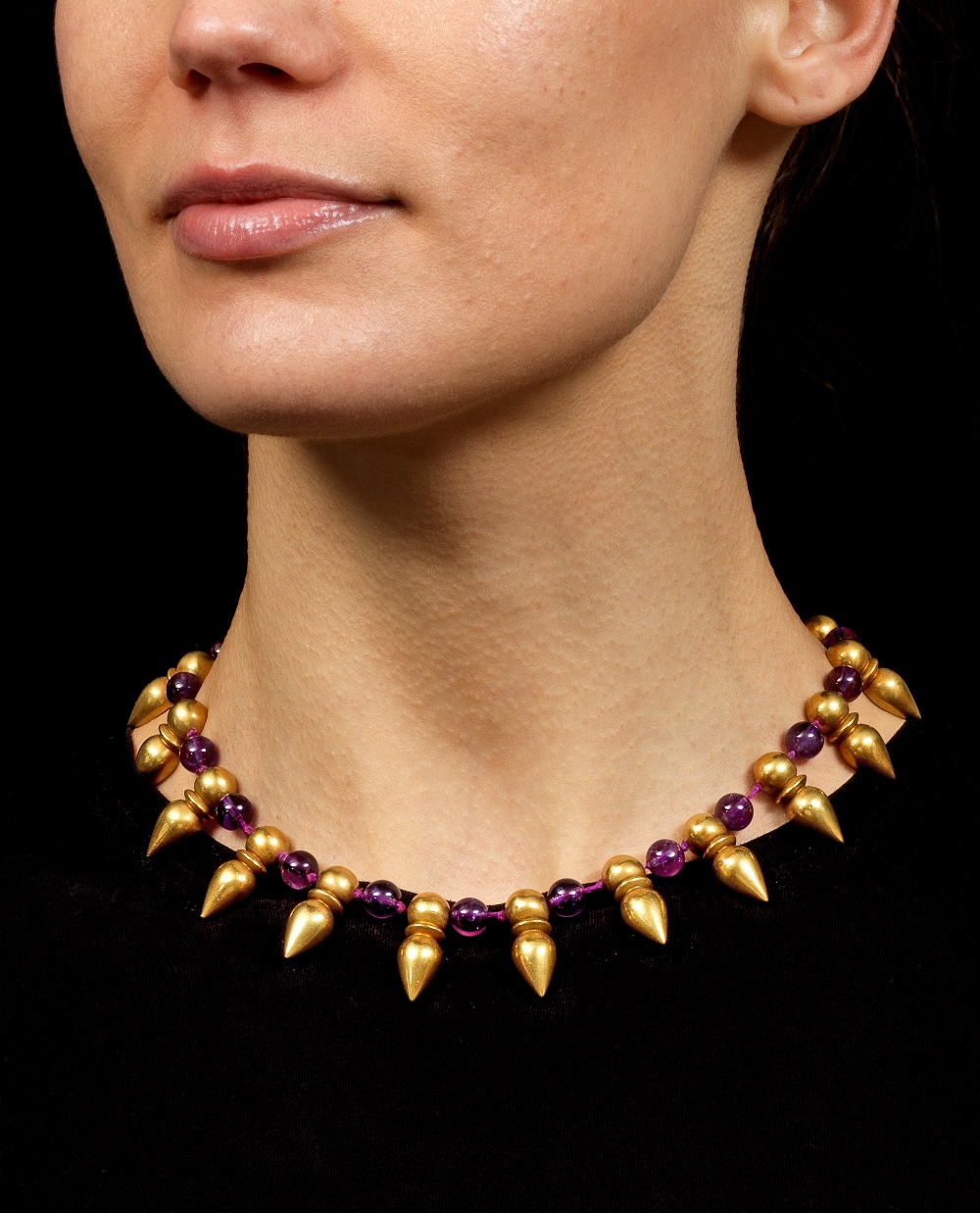 KIESELSTEIN-CORD: AMETHYST BEAD NECKLACE, CIRCA 2003 - Image 2 of 2