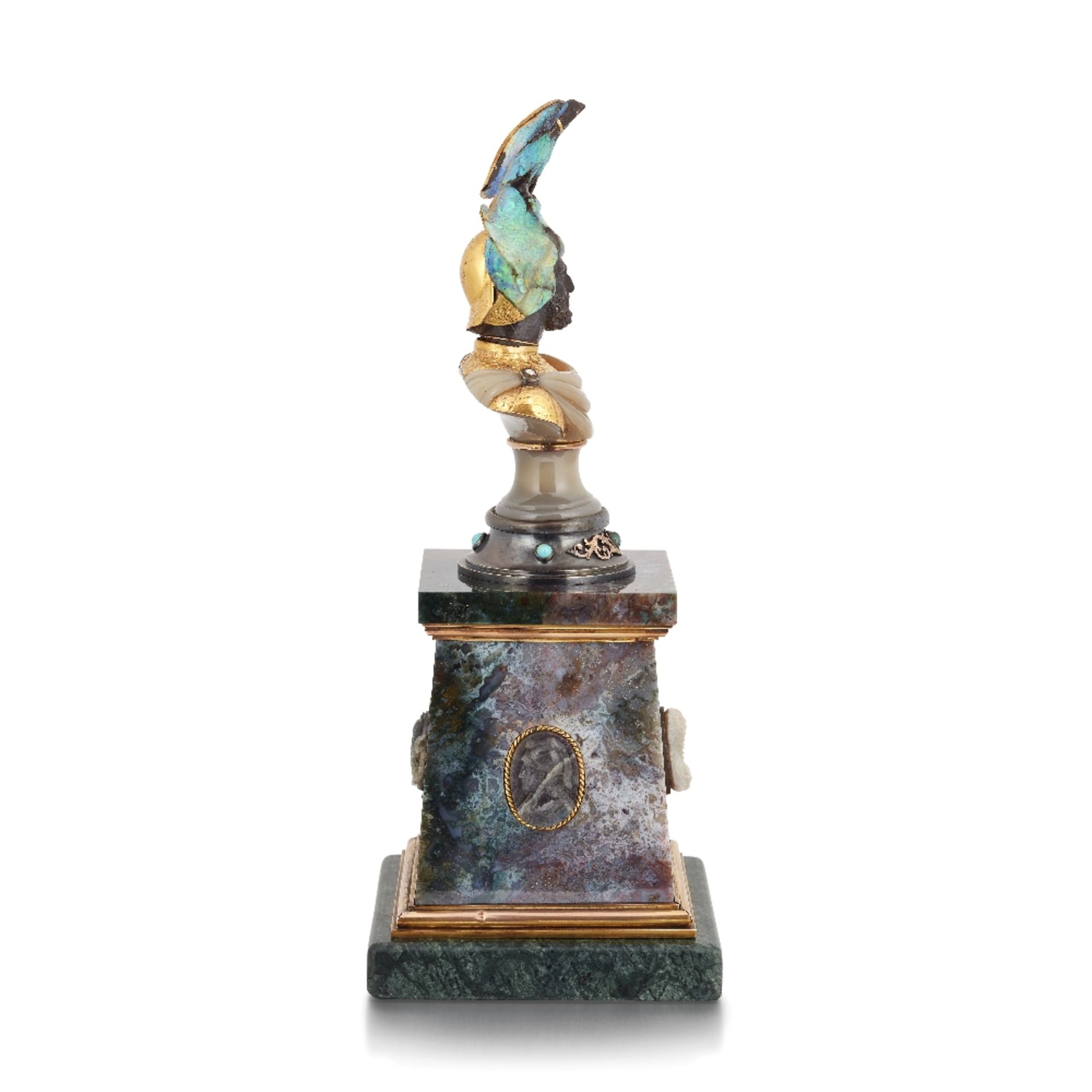 WILHELM SCHMIDT: AN EXCEPTIONAL BOULDER OPAL, GEM-SET AND HARDSTONE BUST, CIRCA 1890 - Image 26 of 32