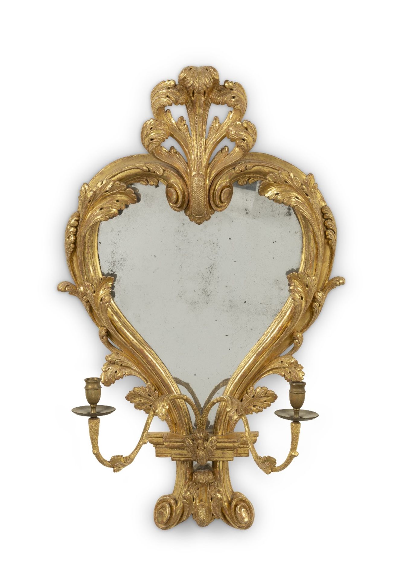 A fine pair of George III carved giltwood girandolesIn the manner of William France and John Brad... - Image 2 of 2