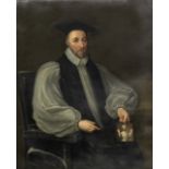 English School, 18th Century Portrait of Archbishop William Juxon (1582- 1663), three-quarter len...