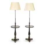 A pair of black japanned lamp tablesBy Vaughan Lighting in the Regency style (2)