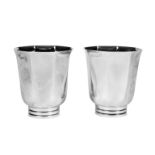 A pair of silver Bulgari goblets Mark of Bulgari Ltd., London, 2001 (2)