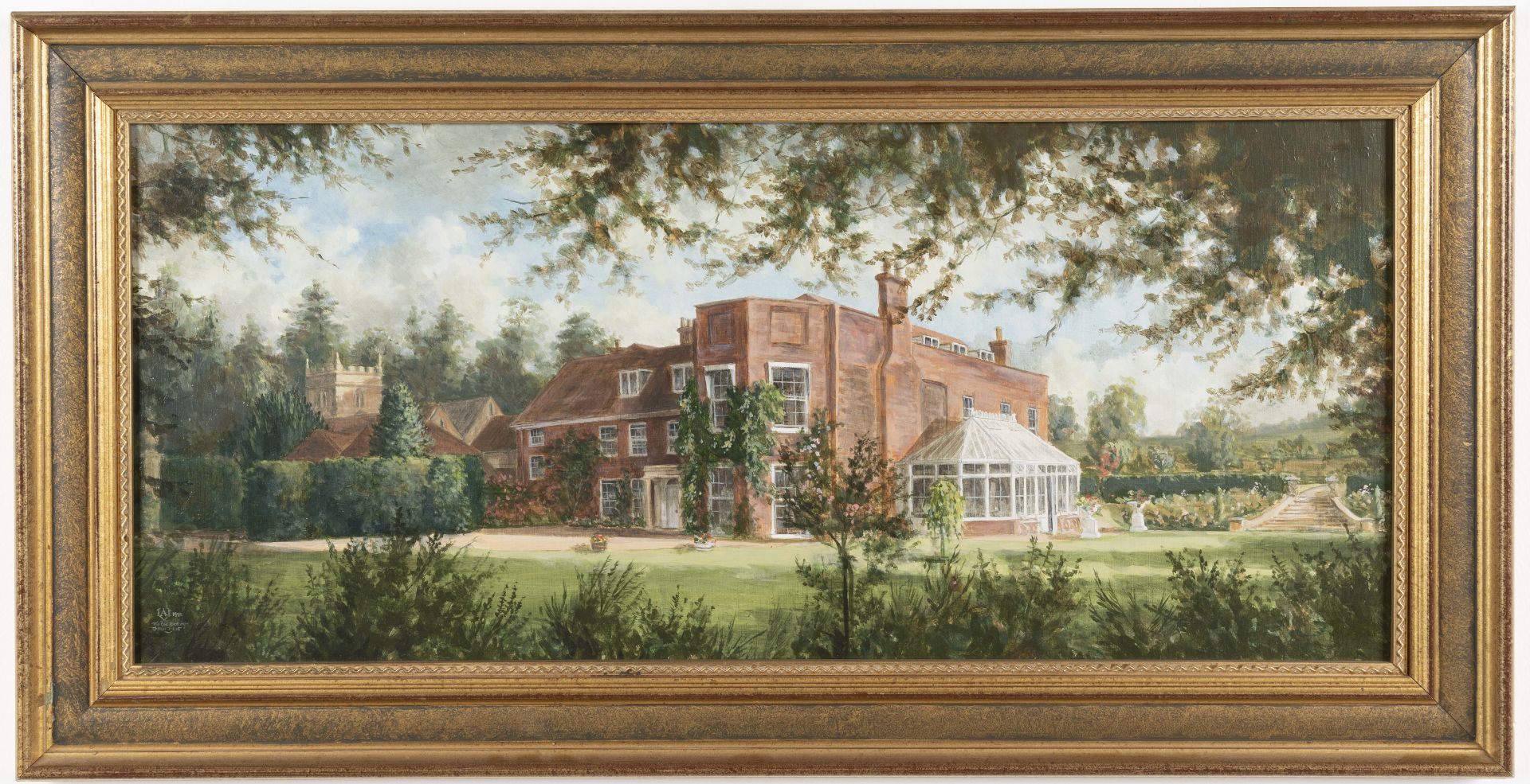 Andrew Lawson-Johnston The Old Rectory, Chilton Foliat (Together with a set of four oval stipple ...