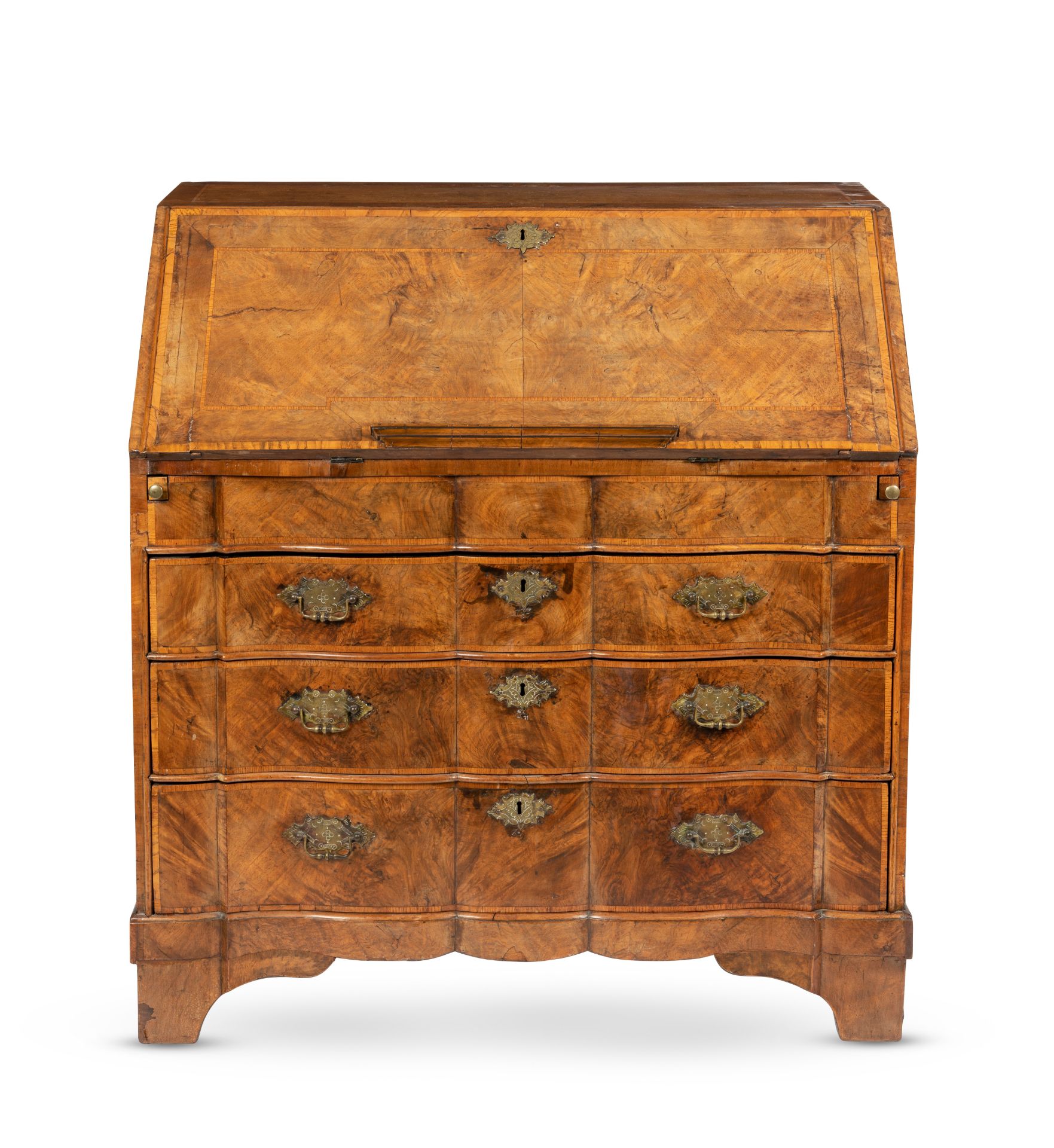 A Dutch walnut bureau18th century and later