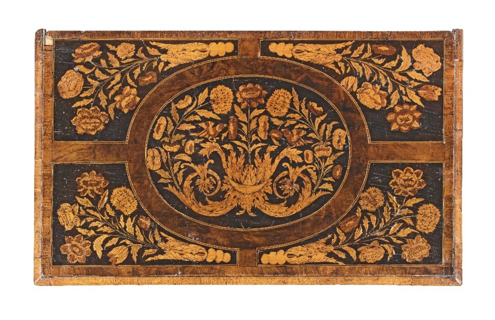 A William and Mary walnut and seaweed marquetry chest - Image 2 of 2
