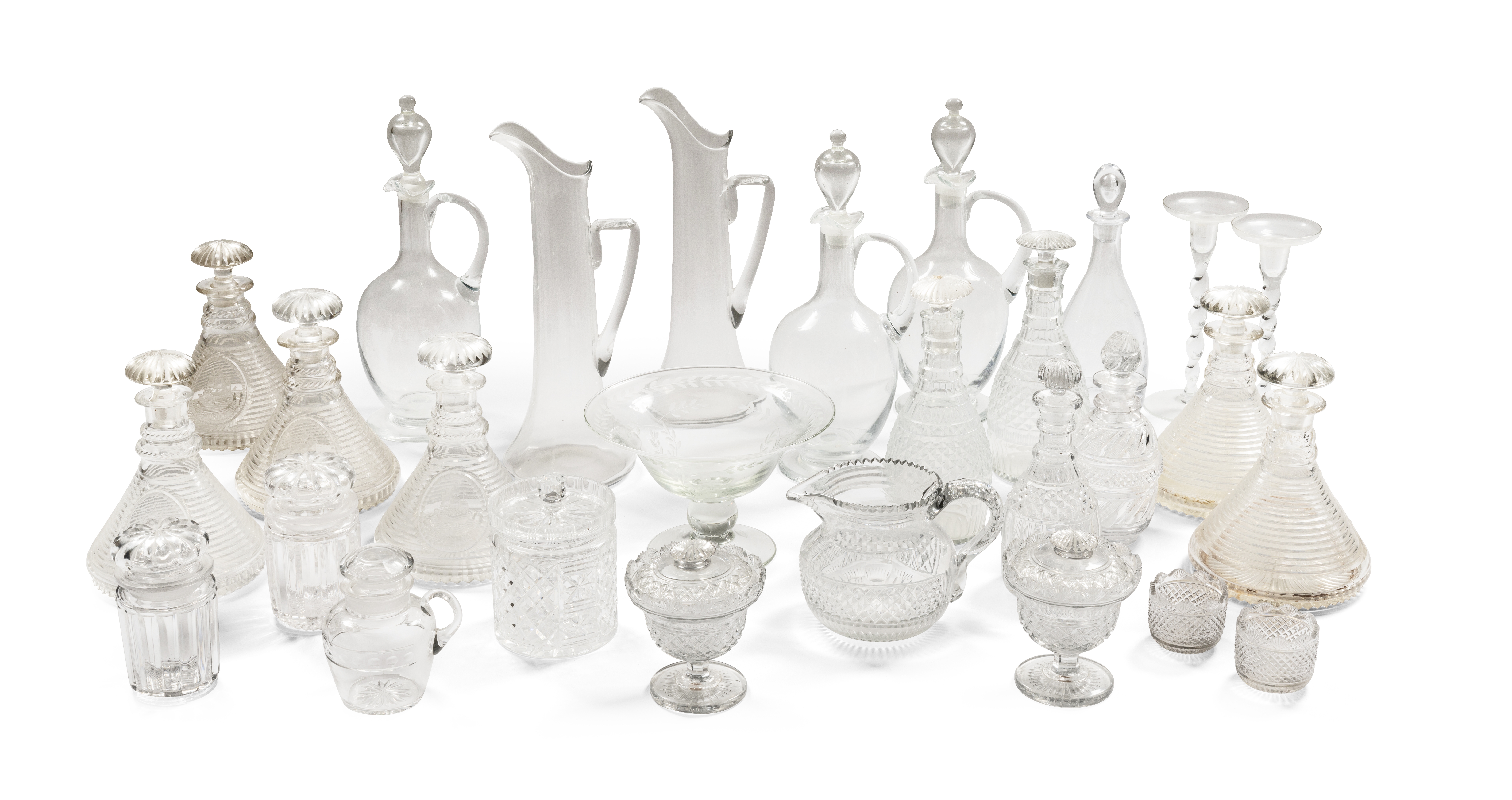 A large collection of glass 19th century and later (26)