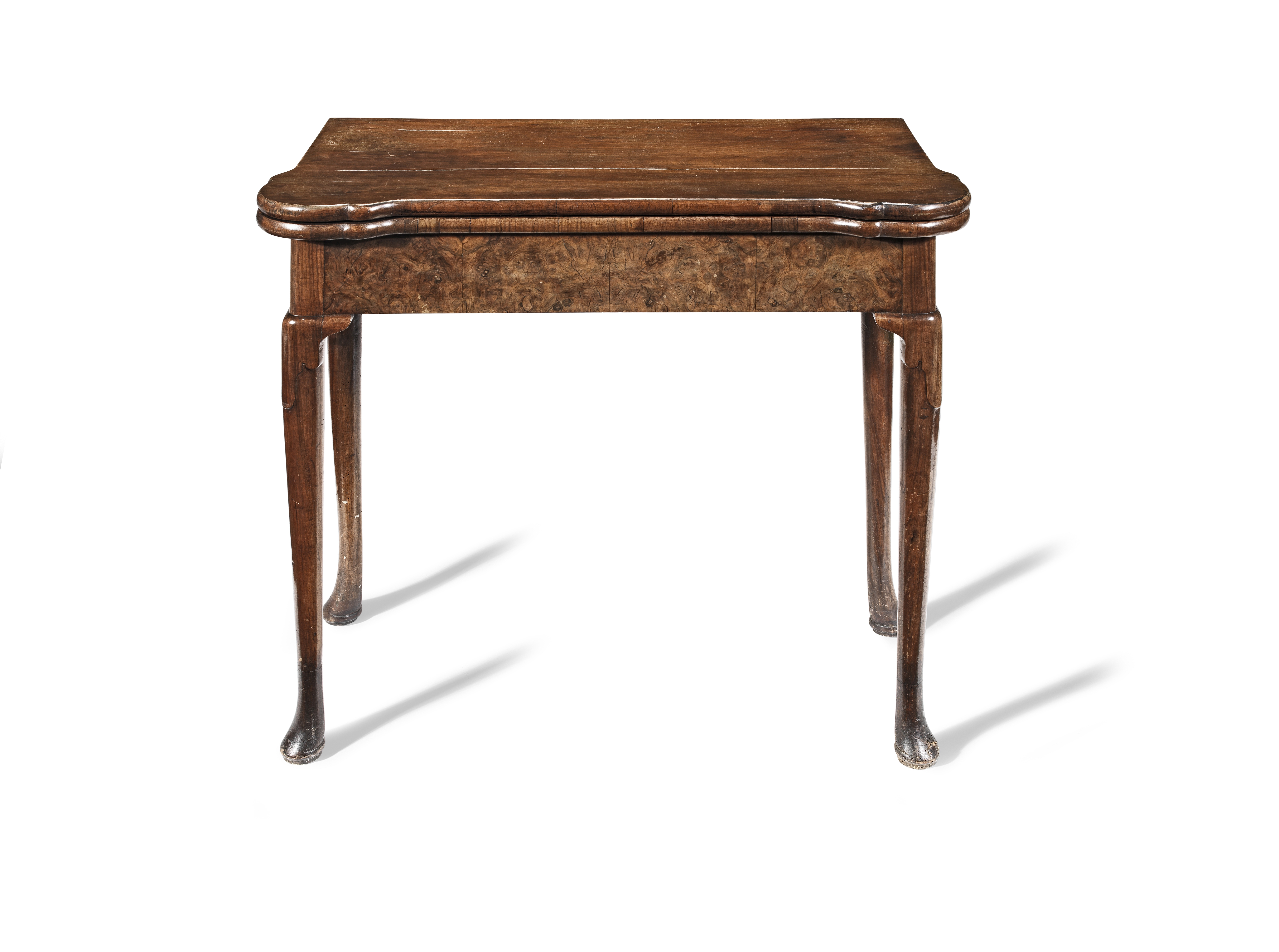 A George I and later walnut card table