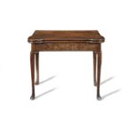 A George I and later walnut card table
