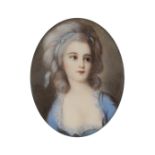 John Downman A.R.A (British, 1750-1824) Portraits of ladies (together with two 20th century Europ...
