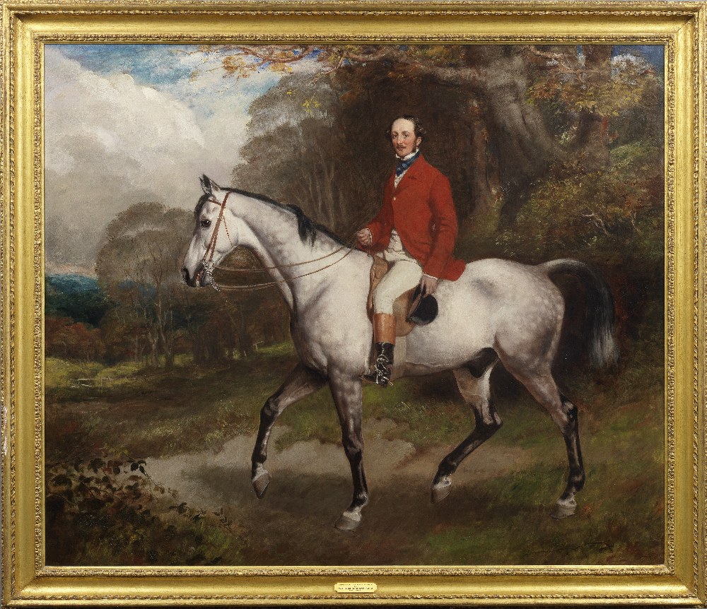 William Osborne, RHA (Irish, 1823-1901) Equestrian portrait of Thomas Conolly, MP, of Castletown,... - Image 2 of 2
