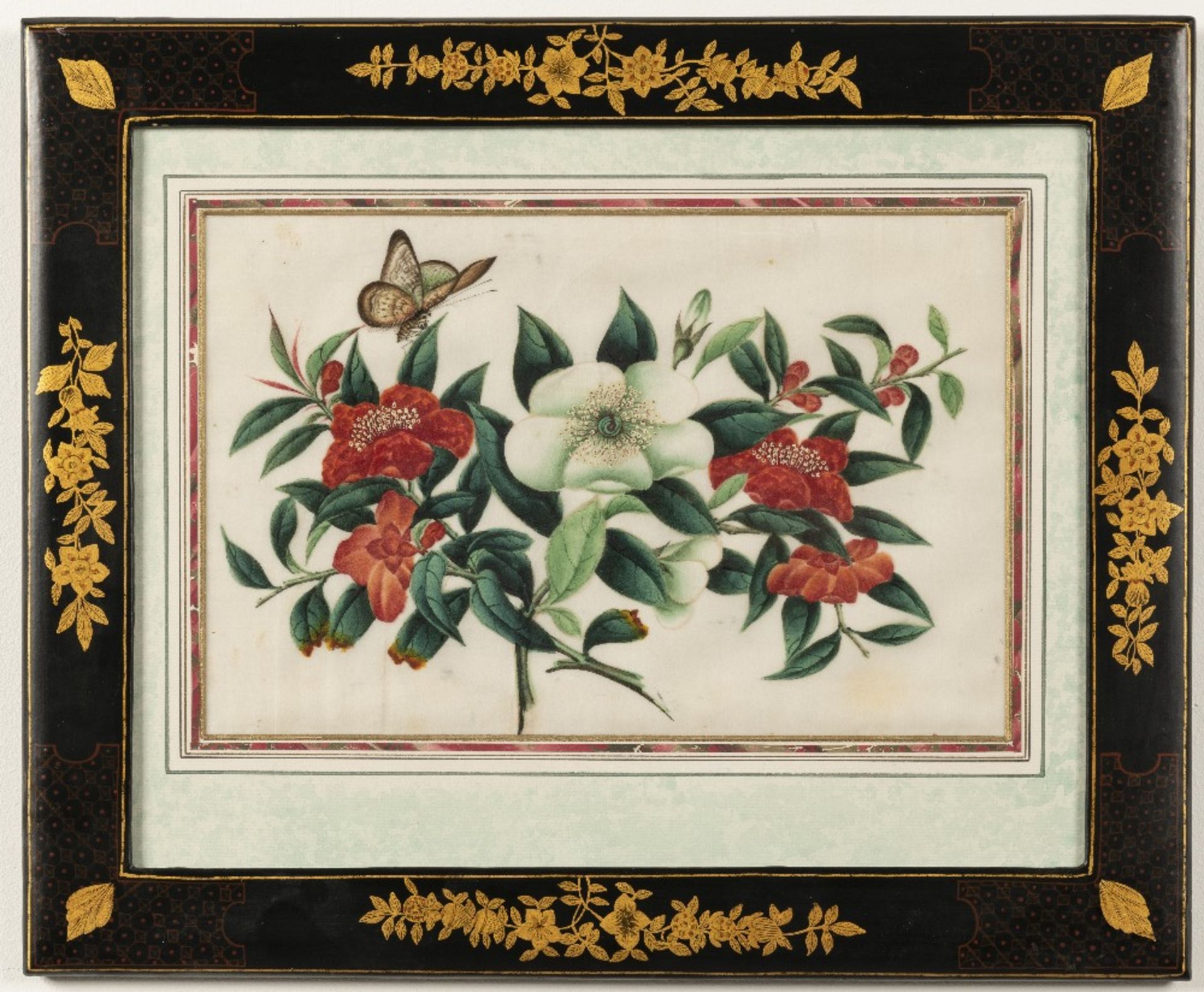 Chinese School, 19th Century Studies of flowers including peonies and camellias and butterflies i... - Bild 2 aus 12