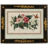 Chinese School, 19th Century Studies of flowers including peonies and camellias and butterflies i...