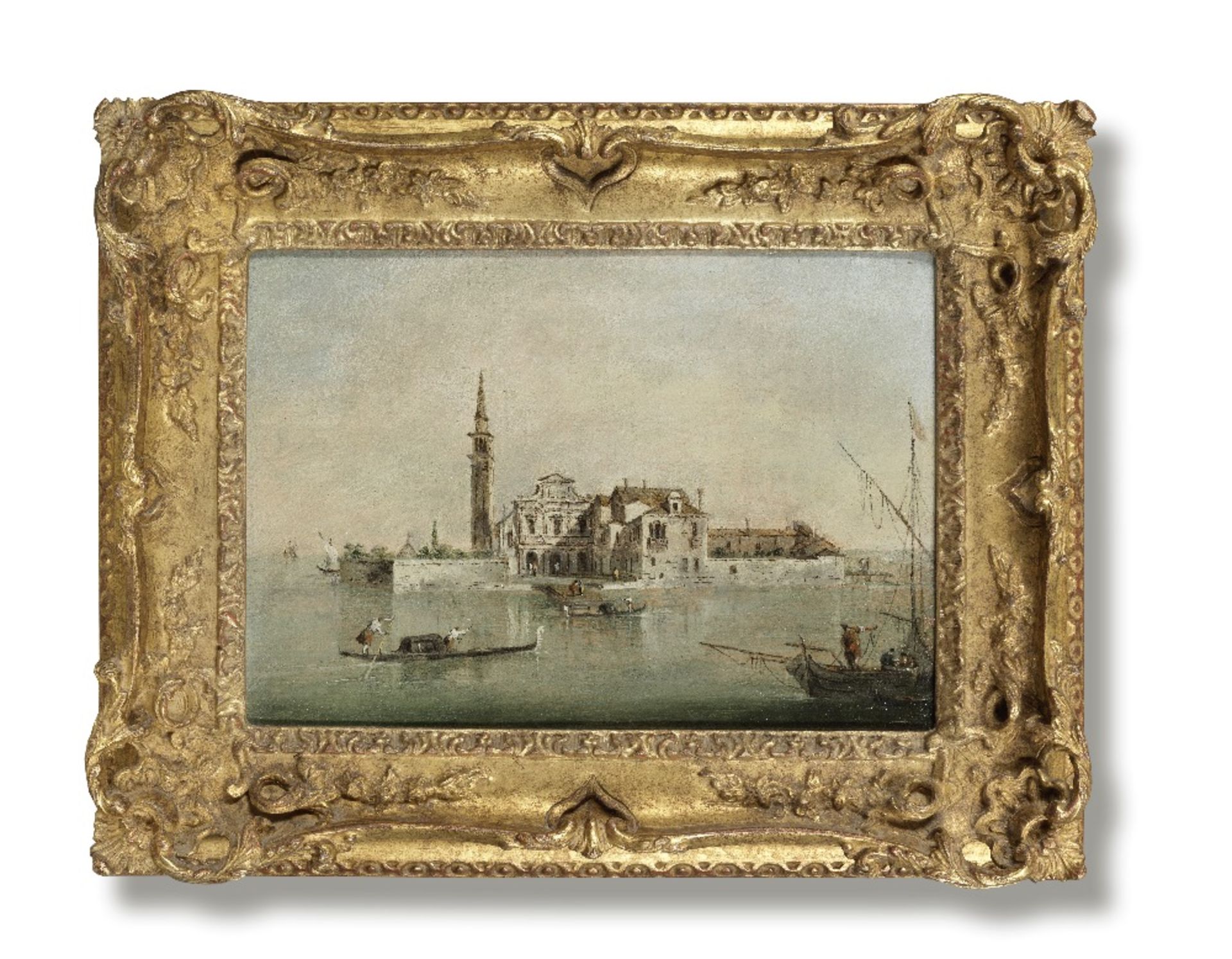 Francesco Guardi (Venice 1712-1793) A view of Isola di Poveglia, Venice; and Santo Spirito, Venic... - Image 4 of 6