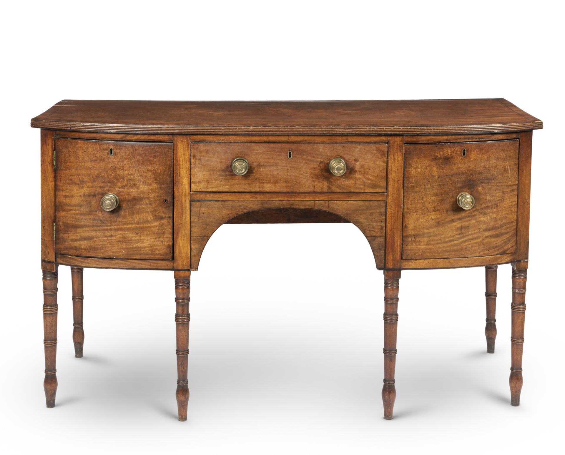 A Regency mahogany bowfronted sideboard