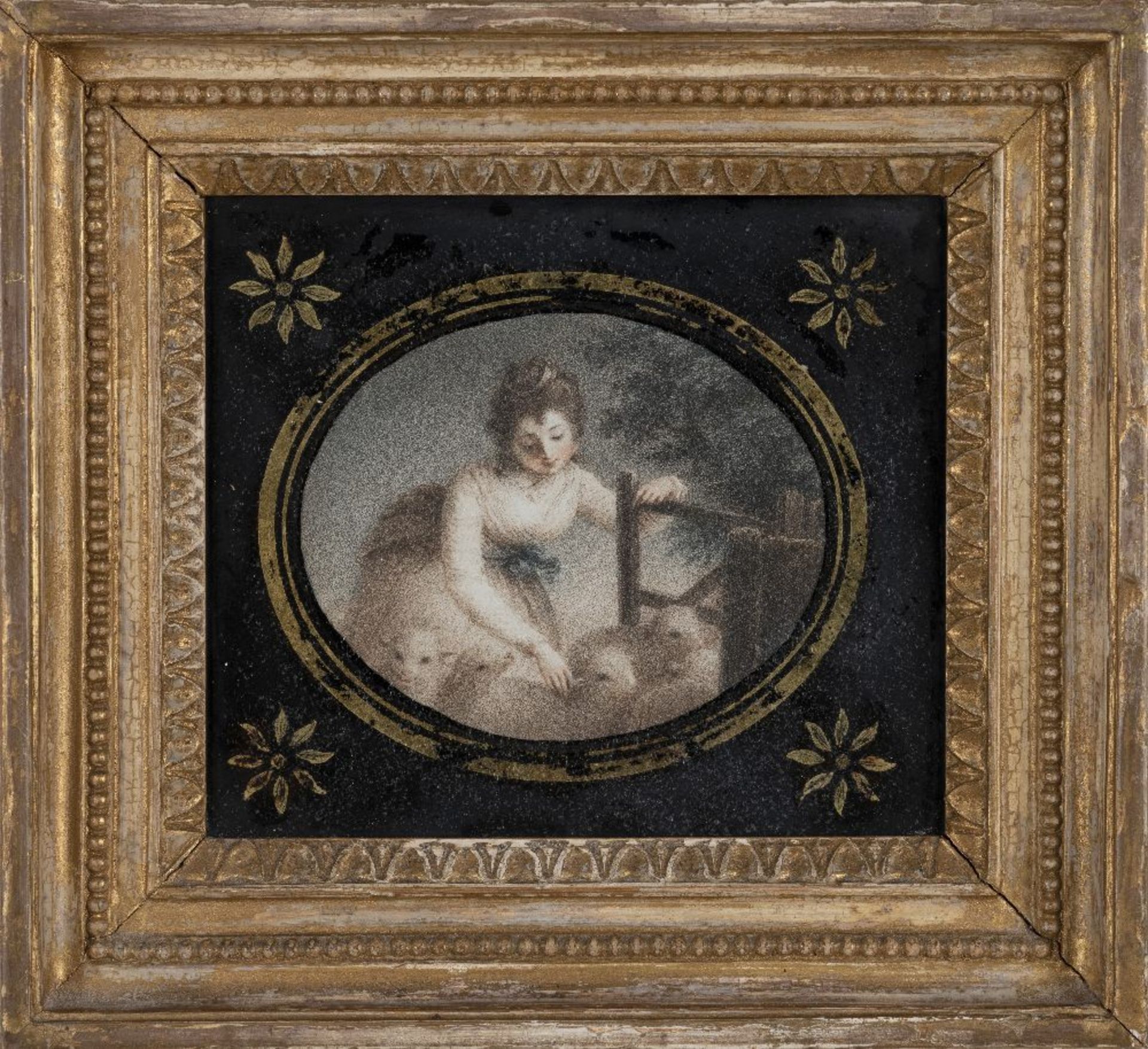 French School (early 19th Century), circa 1800 Cupid with palm fronds, A pair, oil on copper, ova... - Image 9 of 29