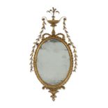 A George III carved giltwood and gesso mirror