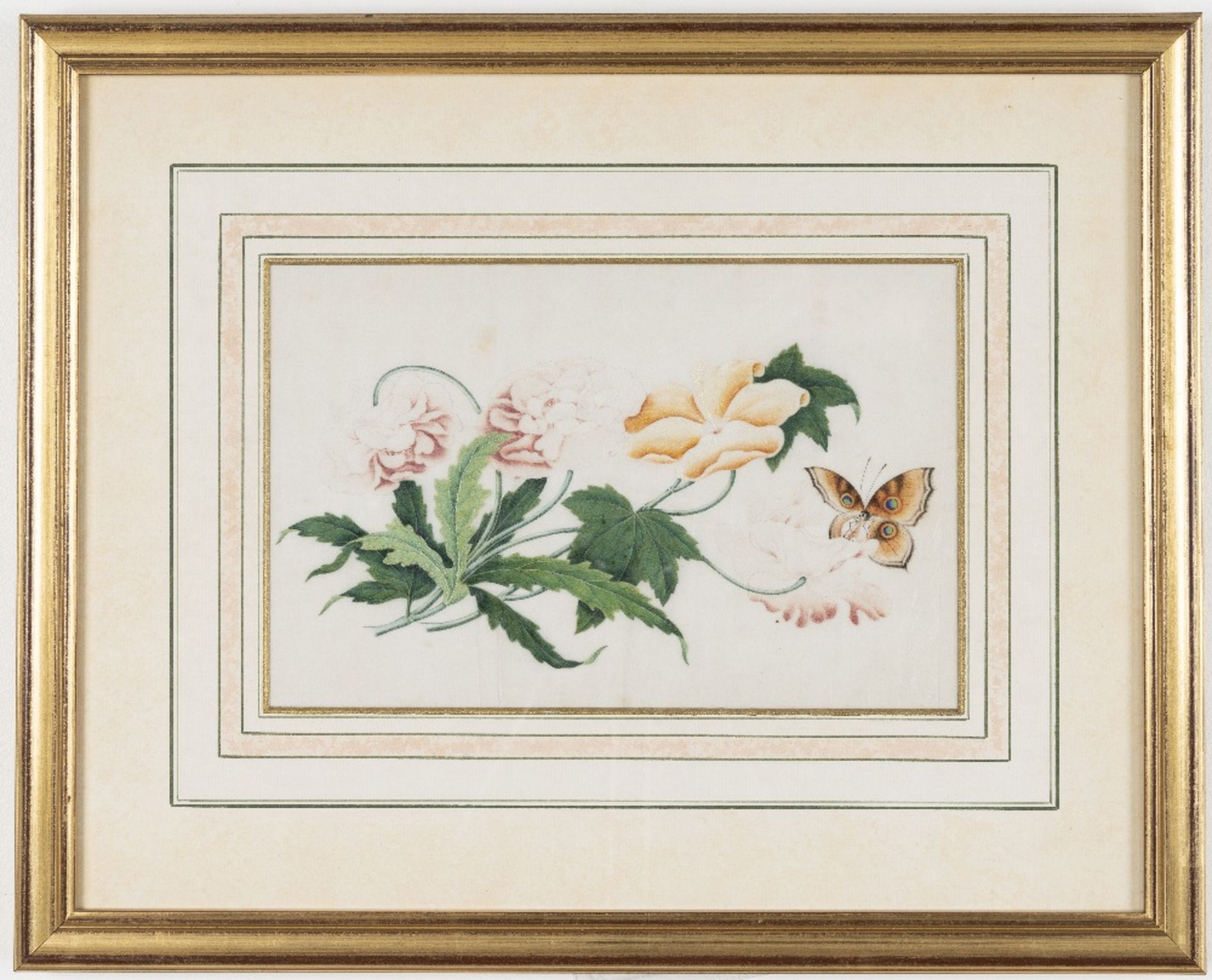 Chinese School, 19th Century Studies of flowers and butterflies A set of eight (8) - Bild 3 aus 8