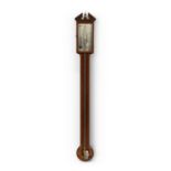 An early 19th century boxwood-strung mahogany stick barometer J. MAVER, 281 HIGH HOLBORN, LONDON