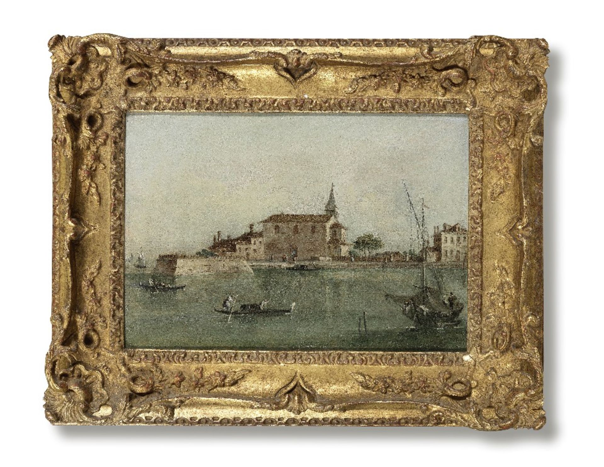 Francesco Guardi (Venice 1712-1793) A view of Isola di Poveglia, Venice; and Santo Spirito, Venic... - Image 3 of 6