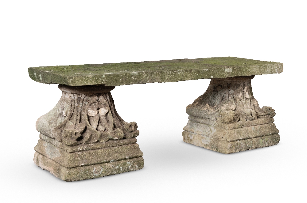 Two carved limestone Corinthian capitals (3) - Image 2 of 2