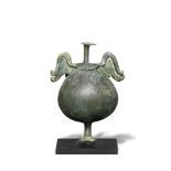 An Archaic Greek bronze lidded pyxis