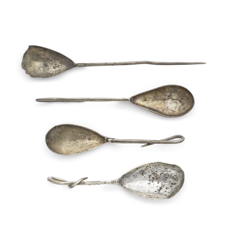 Four Roman silver spoons 4