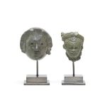 Two Roman bronze head attachments 2