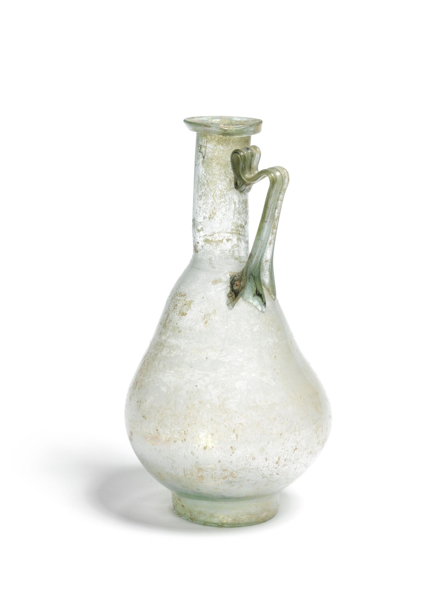 A Roman blue-green glass jug